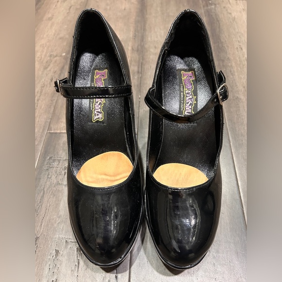 Funtasma Black Patent Mary Jane Platform Pumps - Picture 4 of 4